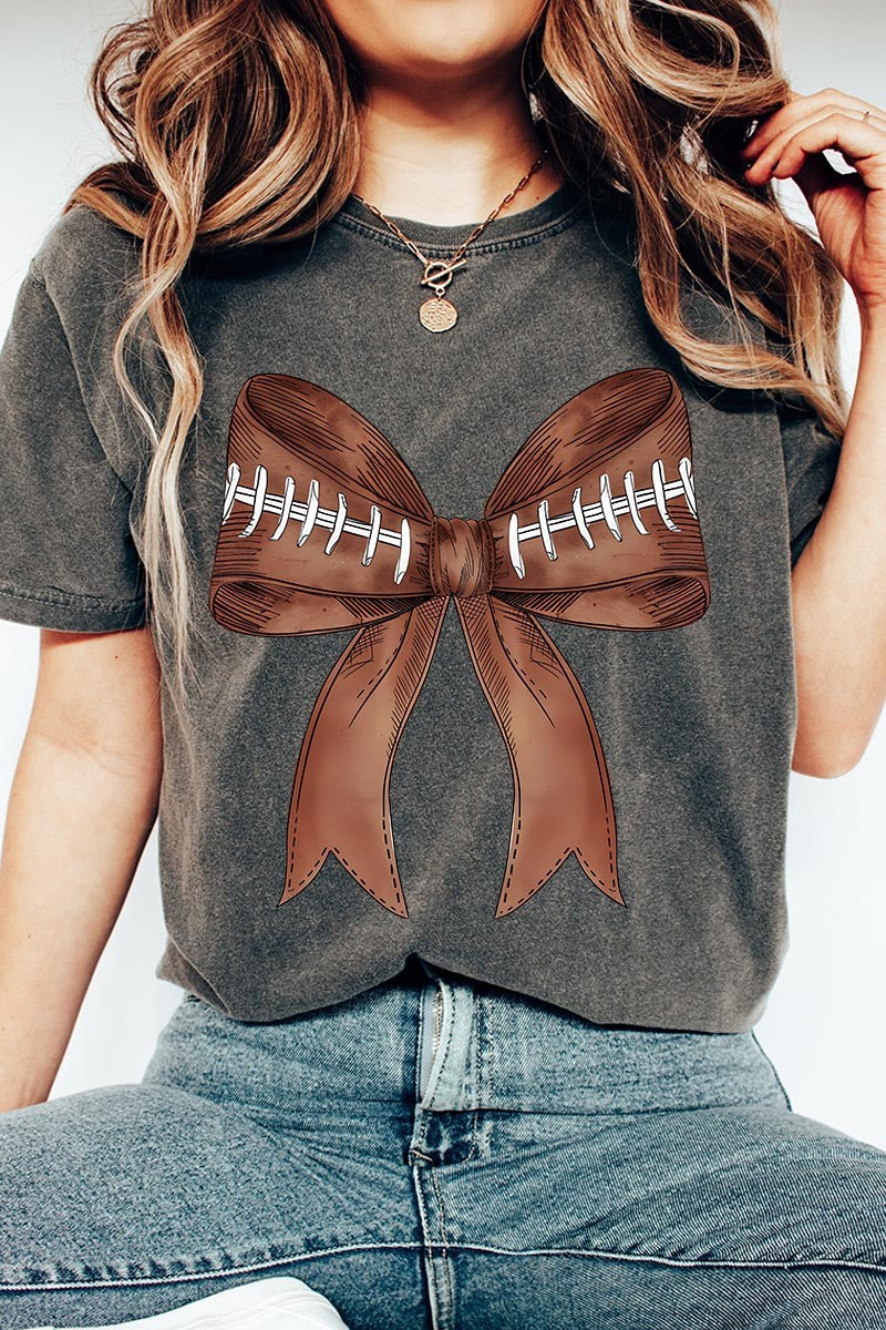 Coquette Football Bow Tee